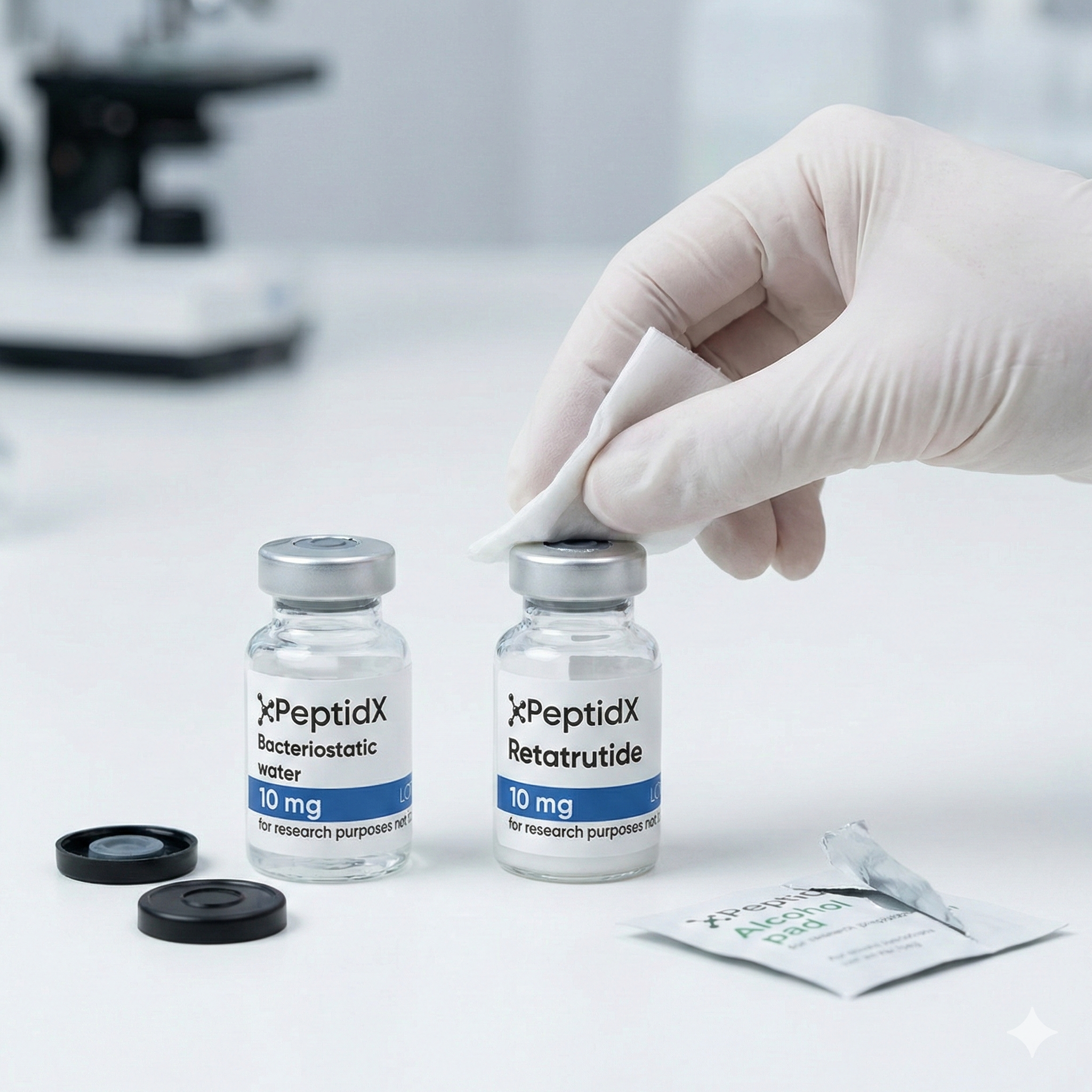 Дезинфекция пробок спиртовой салфеткой